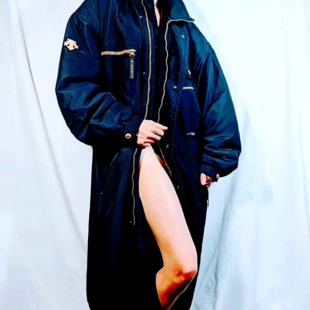 RARE Vintage DESCENTE Designer Long Ski Jacket